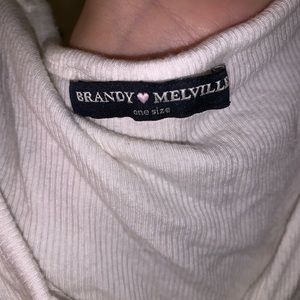 White BRANDY MELVILLE ribbed long sleeve